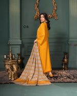 Premium Embroidered dora Dhanak Shirt - Unstitched - Image 4