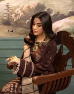 Premium Embroidered dora Dhanak Shirt - Unstitched - Image 3