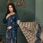 Premium Embroidered dora Dhanak Shirt Unstitched - Image 3