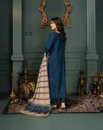 Premium Embroidered dora Dhanak Shirt Unstitched - Image 4